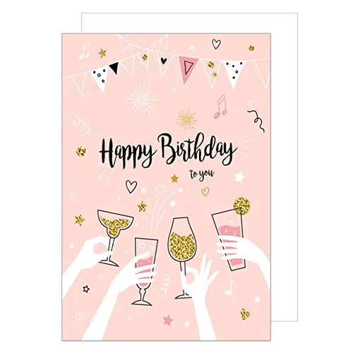 Edition Seidel Premium Geburtstagskarte mit Umschlag. Glückwunschkarte Grusskarte Billet Geburtstag Happy Birthday Mann Frau einzelne eine Sprüche Karte (G2954 SW022)