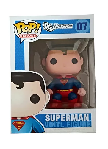 Funko Pop Superman 07 DC Universe Heroes Figur Vinyl Justice League Blue Box