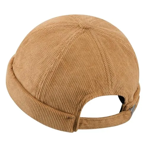 CLAPE Corduroy Brimless Hat Solid Color Docker Cap Herren Seemannsmütze Kappe Mütze Ohne Schirm Dock Cap Hafenmütze
