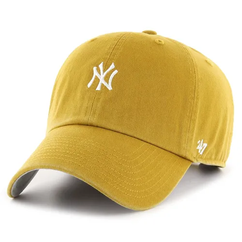 '47 Brand Adjustable Cap - Base New York Yankees golden Rod - Baseball Caps für Herren, entspannter Sitz und stylisches Design aus der CLEAN UP Collection für Fans der New York Yankees