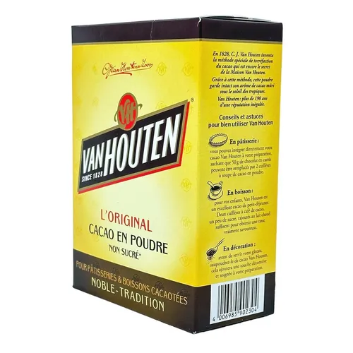VAN HOUTEN L'ORIGINAL 100% PUR CACAO Kakao non Sucré 250g