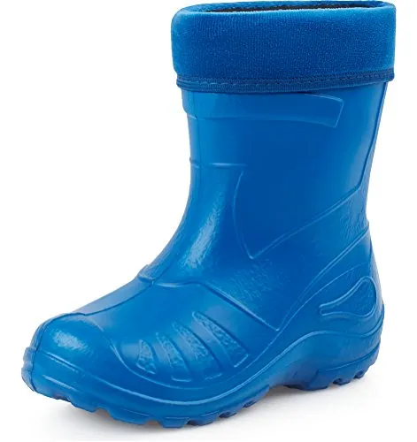 Ladeheid Gummistiefel Kinder – Federleichte und wasserdichte Regenstiefel (Blau, 22 EU) - Stiefel für Jungen, 100% wasserdicht und mit zusätzlicher Isolierung für den Winter. Ideal für alle Jahreszeiten, bequem und rutschfest.
