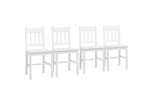 4er-Set Esszimmerstühle aus Massivholz