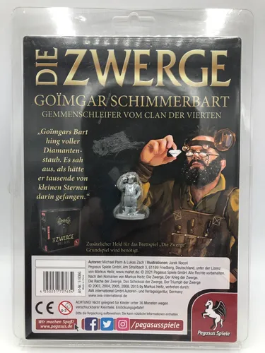 Die Zwerge Die Zwerge Charakterpack: Goimgar Schimmerbart Figur & board Pegasus