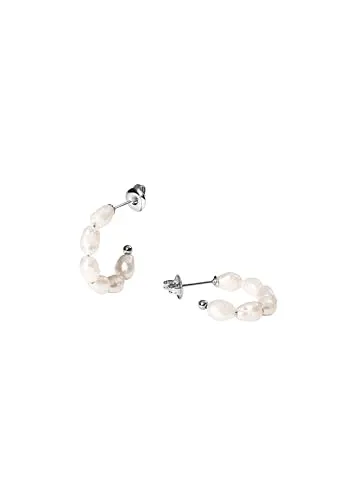 Purelei® Organic Pearl Ohrringe – Elegante Creolen mit echter Süßwasserperle - Ohrringe für Damen mit einzigartigen Süßwasserperlen – stilvoll und hautverträglich, perfekt für den täglichen Komfort.