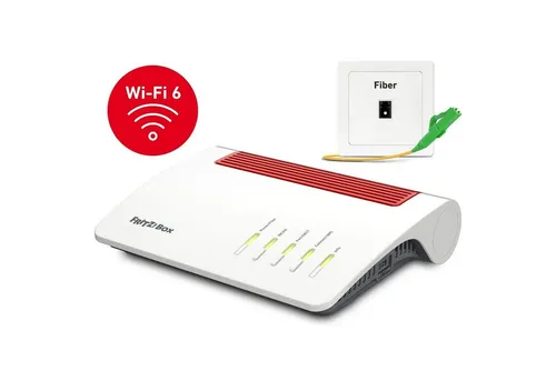 AVM FRITZBox 5590 FIBER - Glasfaser Modem & Wi-Fi 6 Router - Router mit 2400 Mbit/s WLAN-Datenrate und 5 GHz Frequenzband, ideal für High-Speed Internet und Smart Home Integration.