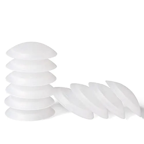 LouMaxx Türstopper Wand selbstklebend Ø 40 mm - 10er Set transparente Wandstopper selbstklebend - Türpuffer Wand – Wandpuffer selbstklebend oder zum Schrauben