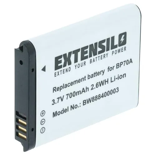 EXTENSILO 1x Akku kompatibel mit Samsung ST66, ST70, ST76, ST77, ST6500, ST72, ST73 Kamera (700mAh, 3,6V, Li-Ion)