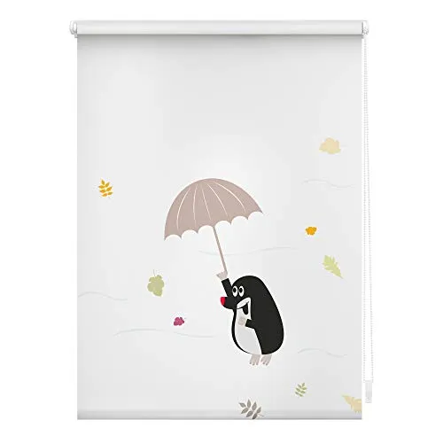 Seitenzugrollo Rollo Klemmfix - Maulwurf Bunt, LICHTBLICK ORIGINAL - Blickdichtes Seitenzugrollo für Kinderzimmer, einfach ohne Bohren zu montieren und mit süßem Maulwurf-Motiv. Ideal für Mietwohnungen und sorgt für Gemütlichkeit!