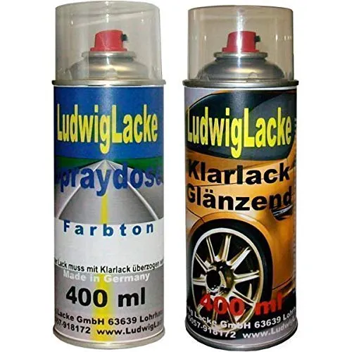 VW Silber Dia L97A Spraydosen Set 400ml Autolack 400ml Klarlack