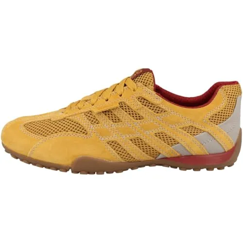 Geox Herren U Snake ORIGINAL A Sneaker - Ochre, 44 EU - Herren-Sneaker mit atmungsaktiver, stoßdämpfender Sohle und herausnehmbarer Innensohle für optimalen Tragekomfort.