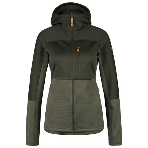 Fjällräven Abisko Trail Fleece Women Deep Forest (L) - Damen Fleecejacke, leicht und atmungsaktiv, ideal für Tagestouren oder kühle Sommerabende. Aus recyceltem Polyester, schnell trocknend und feuchtigkeitsableitend, mit praktischen Taschen und femininer Passform.