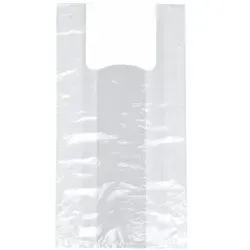 Starpak 250 Hemdchen-Tragetaschen, HDPE 48 cm x 22 cm x 12 cm transparent Knotenbeutel