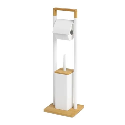 Freistehende WC Garnitur mit Klopapierhalter