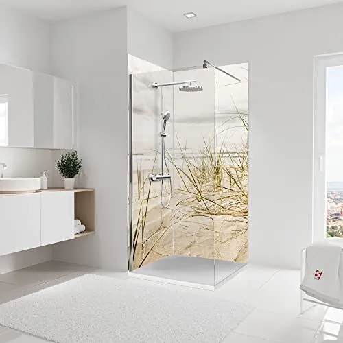 Schulte Badrückwand DecoDesign Nordsee Düne - Fugenlose Wandverkleidung für Badezimmer und Wohnräume, aus pflegeleichtem Alu-Verbundmaterial, kratzfest und UV-beständig.