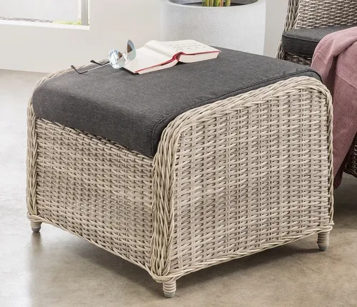 Destiny Fußhocker CASA, 66 x 58 x 48 cm in beige von Destiny