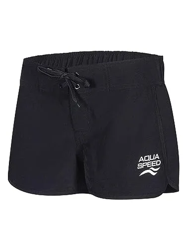Aqua Speed Viki Damen Badeshorts Schwimmshorts Schwarz, Größe:L