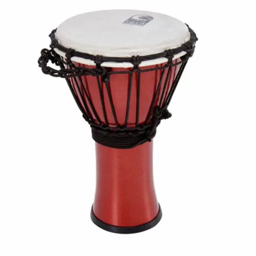 TOCA TFCDJ-7MR 7-Inch Freestyle Colorsound Djembe - Metallic Red - Djemben mit schützendem Anti-Rutsch-Sockel, bewährtem Synthetik-Kessel und wasserabweisendem Fell für optimale Klangqualität und Spielkomfort.