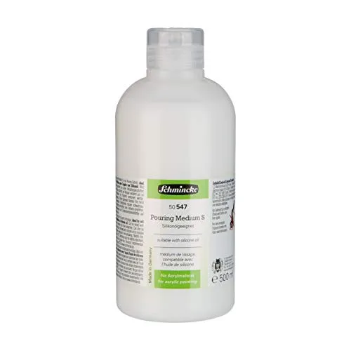 Schmincke Acrylfarbe Pouring Medium S - 500ml - Hochwertiges Pouring Medium für kreative Acryltechniken. Ideal für Kunstprojekte auf Papier, Leinwand und Holz. Bietet hervorragende Fließfähigkeit und brillante Farbergebnisse.