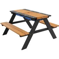 ML-Design Kindersitzgarnitur mit Spieltisch - Gartenmöbel-Set für Kinder, inklusive herausnehmbarer Kunststoffschale zum Spielen mit Wasser und Sand – ideal für unvergessliche Momente im Freien!