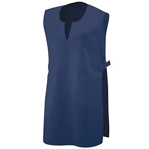 EXNER Überwurf-Kittel, Überwurf-Schürze, Chasuble ohne Arm, mit V-Auschnitt, Farbe navy, Größe I