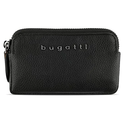 bugatti Bella Schlüsseletui aus echtem Leder - Schlüsselmäppchen für Damen, handgefertigt aus hochwertigem Rindleder mit viel Platz für Schlüssel und Reißverschlussfach – ideal als Geschenk!