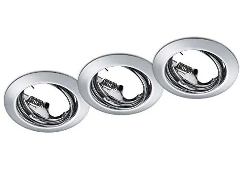 Trio Leuchten Einbauleuchten Set Jura 3er-Set Jura 650100306, Metall Chorm, exkl. 3x GU10