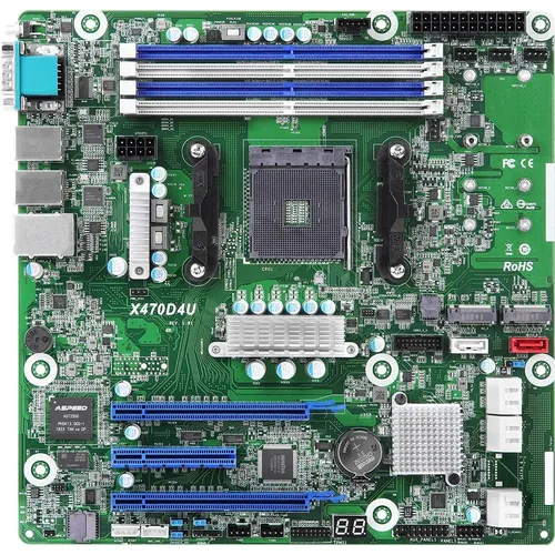 Mainboard X470D4U dual Sockel - Hochleistungs-Motherboard für Dual-CPU-Systeme - Mainboard X470D4U dual Sockel, ideal für leistungsstarke Serveranwendungen mit Unterstützung für Dual-CPUs und erweiterte Speicheroptionen.