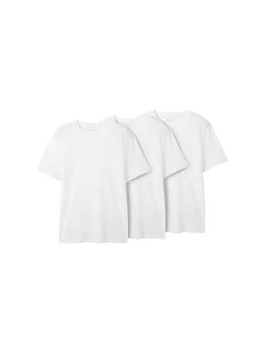 T-Shirt TOM TAILOR DENIM Herren XL - Herren-Shirt in Weiß aus 100% Baumwolle, ideal für Büro und Freizeit. Der bequeme Regular Fit und der taillenbedeckende Schnitt sorgen für optimalen Tragekomfort.