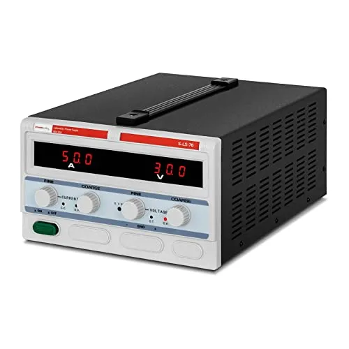 Stamos Welding Group Labornetzgerät 30 V 50 A DC 1500 W - Labor-Netzteile – variabel einstellbar von 0-30 V und 0-50 A, mit intelligenter Schutztechnologie für maximale Sicherheit und große LED-Anzeige für einfache Ablesbarkeit.