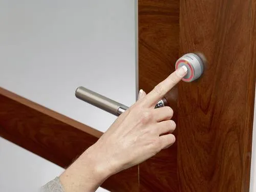 Honeywell Home Funk-Klingeltaster DCP711G mit LED-Anzeige - Wasserdichter Funk-Klingeltaster (IP55) mit LED-Funktionsanzeige und Klopffunktion für Familien, einfache Montage ohne Verdrahtung, ideal für Haustüren und Gartentore.