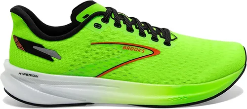 Brooks Herren Hyperion Sneaker, Green Gecko Red Orange White, 46 EU - Laufschuhe, ultraleicht und reaktionsschnell für schnelle Übergänge beim Training und Rennen.