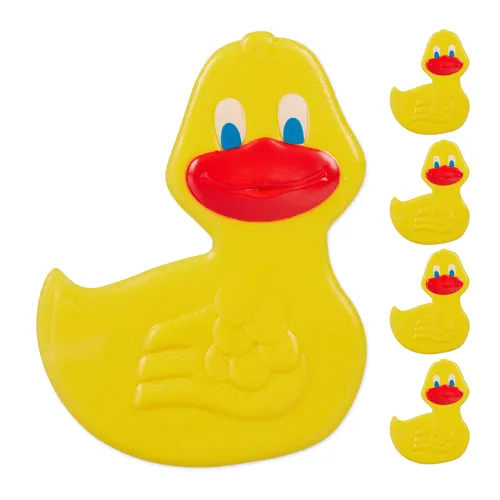 Badewannen sticker kinder Dusch Aufkleber Badesticker Ente PVC Gelb 5 Stück