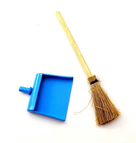 Puppenhaus Kehrschaufel & Bürste Miniatur Küchenreinigungszubehör