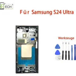 Für Samsung Galaxy S24 Ultra 5G S928B (OLED) LCD Display mit Rahmen Touchscre... - Schwarz