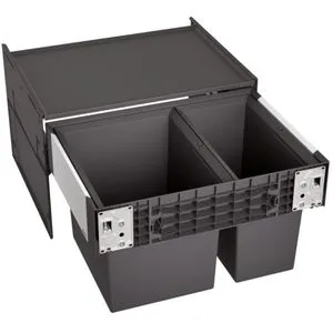 BLANCO Einbaumülleimer Select II 60 - 2-fach Abfallsammler für 60 cm Schrankbreite, flexible Eimerkombinationen und einfache Montage
