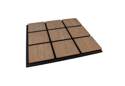 tktrading24 Wandpaneel Akustikpaneel mit Holzfurnier Black Walnut - 600x585mm - mit PET-Filz, BxL: 58,5x60 cm, (1er, 1-tlg)