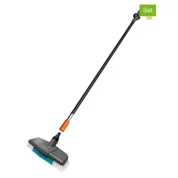 Gardena Cleansystem Wasch-Set mit Stiel M und Bürste hard - Effizientes Reinigungsset für vielseitige Anwendungen, ideal zum Reinigen von Terrassen und Fahrzeugen.