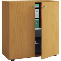 VCM Büroschrank Lona - Büroschrank in Buche, stabil mit praktischen Drehtüren und hochwertiger Verarbeitung für zeitloses Design