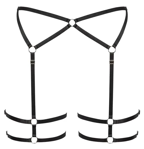 Cottelli Lingerie Harness, Schwarz, S/M