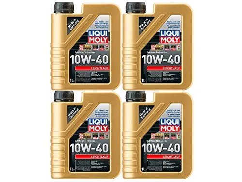 4x Original Liqui Moly 1L Leichtlauf 10W-40 Motoröl Motorenöl Öl Oil Motoroil