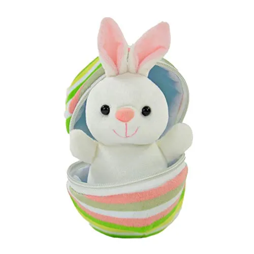 Kögler 75762 - Hanna, Mini Hase aus Plüsch im Ei, ca. 13 cm groß, kleines Plüschtier zum Kuscheln und Liebhaben, als kleines Geschenk für Kinder, Jungen und Mädchen