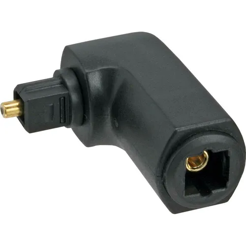 InLine® OPTO Audio Adapter Toslink Buchse zu Stecker 90° gewinkelt schwarz