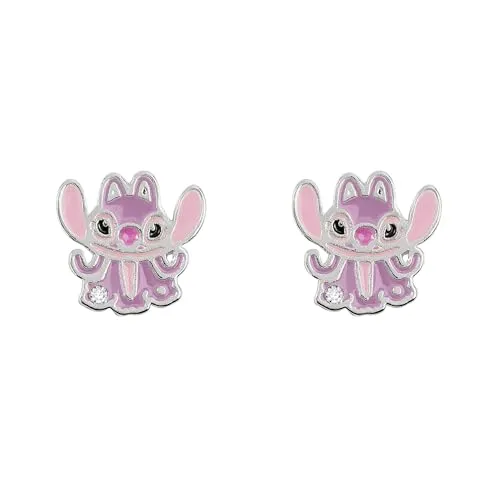 Disney Fingerring Silberbeschichtete Engel-Ohrstecker (Set) von Disney