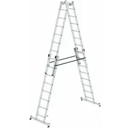 Höhenverstellbare Stehleiter 4x8 Sprossen aus Aluminium von Günzburger