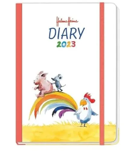Helme Heine Journal A5. Taschenkalender 2023 mit Punktraster, Gummiband und Lesebändchen. Praktischer Buch-Kalender für Termine und To-dos. Handlicher Terminkalender A5