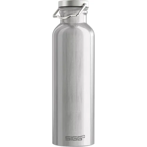 SIGG - Alu Trinkflasche - Original Alu - Klimaneutral Zertifiziert - Für Kohlensäurehaltige Getränke Geeignet - Auslaufsicher - Federleicht - BPA-frei - Outdoor & Camping Zubehör - 0,75L