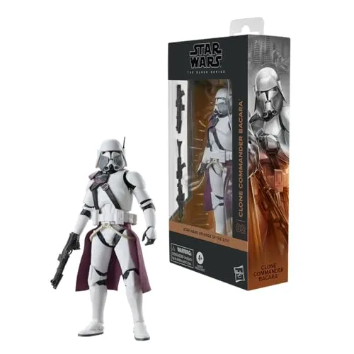 Star Wars The Black Series Klon-Kommandant Bacara - Premium Action-Figur (15 cm) - Actionfiguren für Kinder, inspiriert von der Disney+ Serie Ahsoka, mit beweglichen Teilen und 2 Blaster-Accessoires für dynamische Posen.