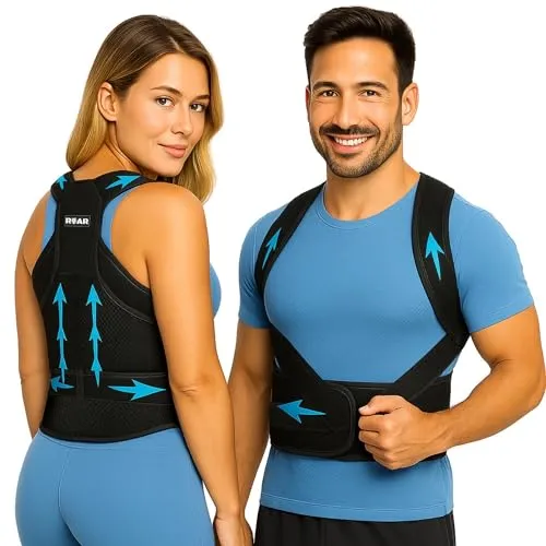 Roar® Schultergurt Haltungskorrektur, Rücken Geradehalter Zur Haltungskorrektur, Posture Corrector, Rückengurt Geradehalter, Ruckengurtel Fur Schmerzen, Back korsett (M)