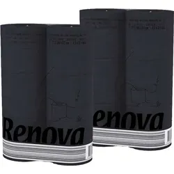 Toilettenpapier schwarz 12 Rollen (2 Packs á 6 Rollen) in schwarz von Renova